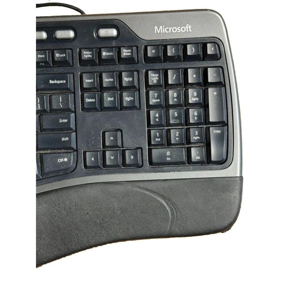 Microsoft Natural Ergonomic Keyboard 4000 v1.0 KU-0462 USB Wired See Photos